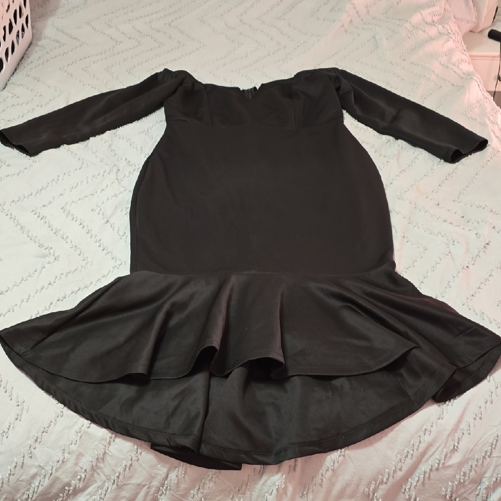 Elegant Black Off-Shoulder Dress